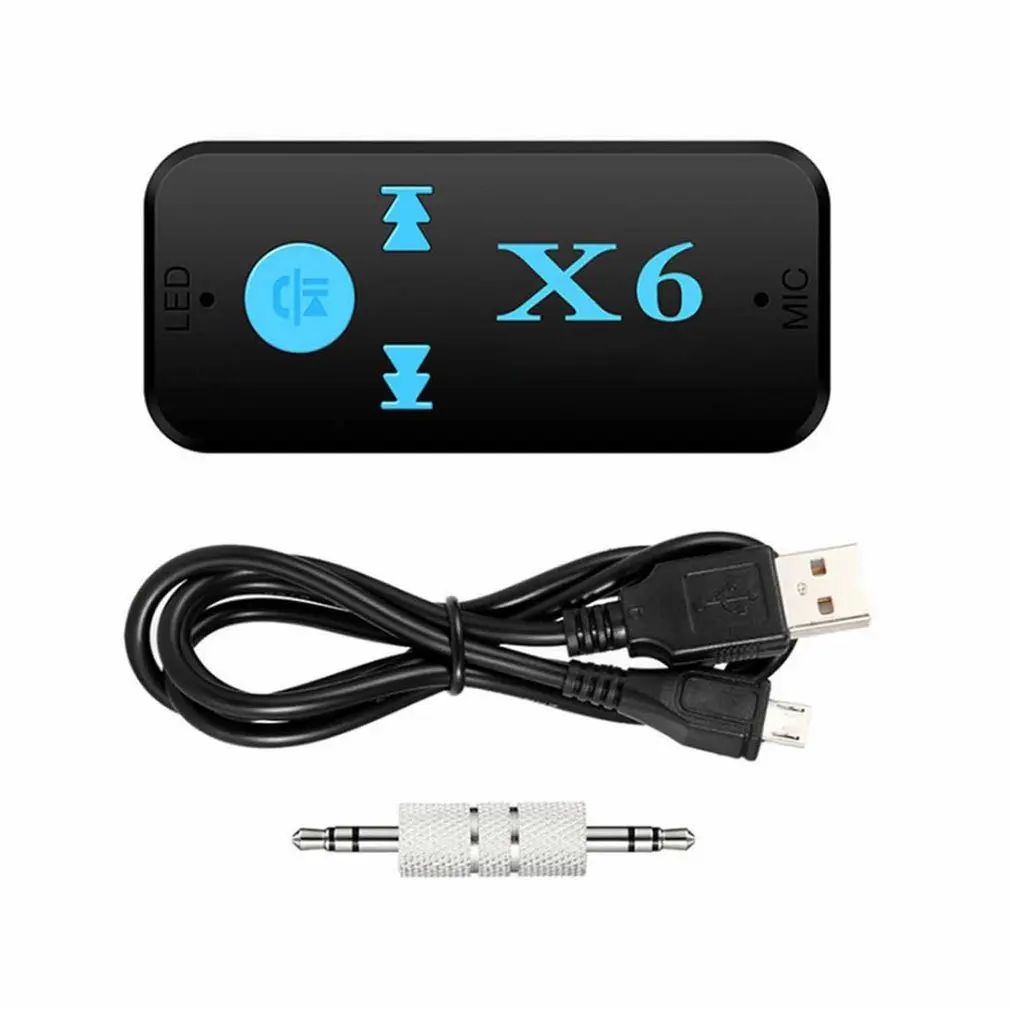 

X6 Car Audio Receiver 3.5mm Mini Wireless Car Jack Adapter Hands-free Music AUX For Speaker Headphone Car