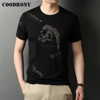 coodrony brand summer new arrival casual o neck short sleeve t shirt men clothing streetwear fashion pattern cool top tee c5219s