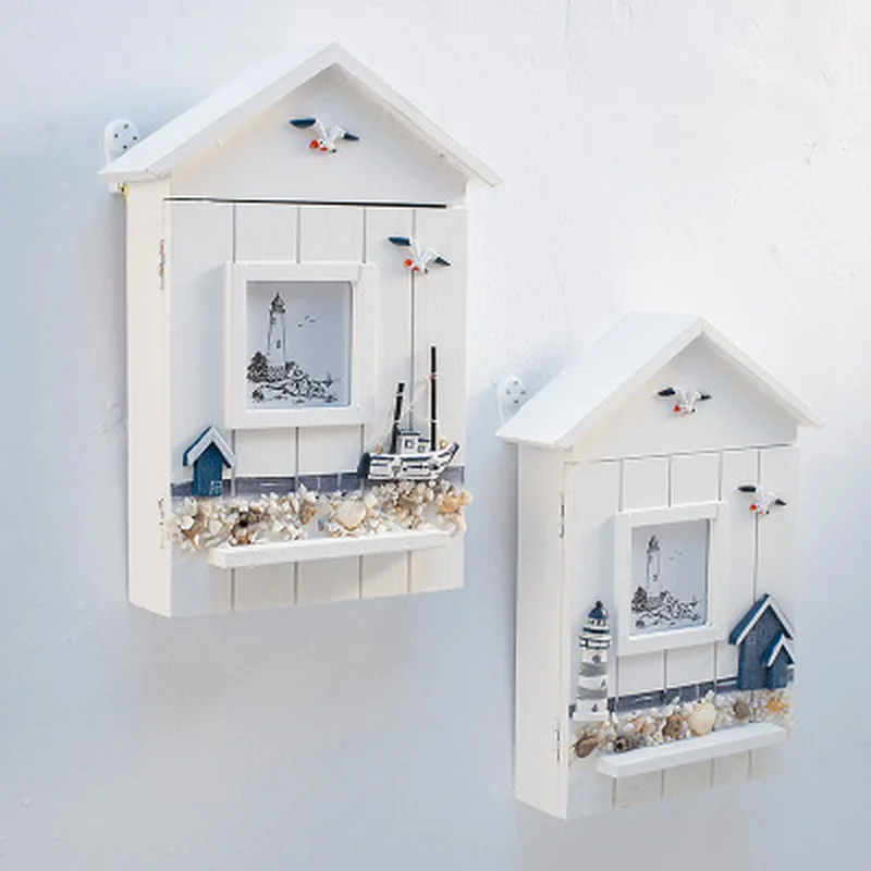 Креативный Seabird Sea Tower Key House ящик для хранения ключей из твердой древесины