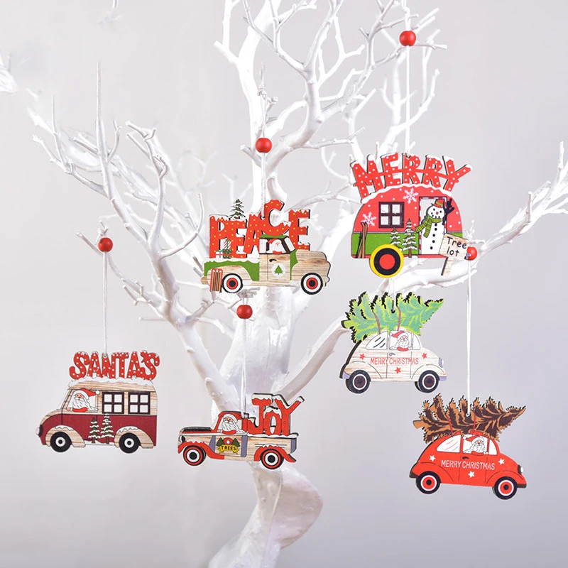 1 шт. 2D 3D Рождественский орнамент деревянные подвесные подвески звезда