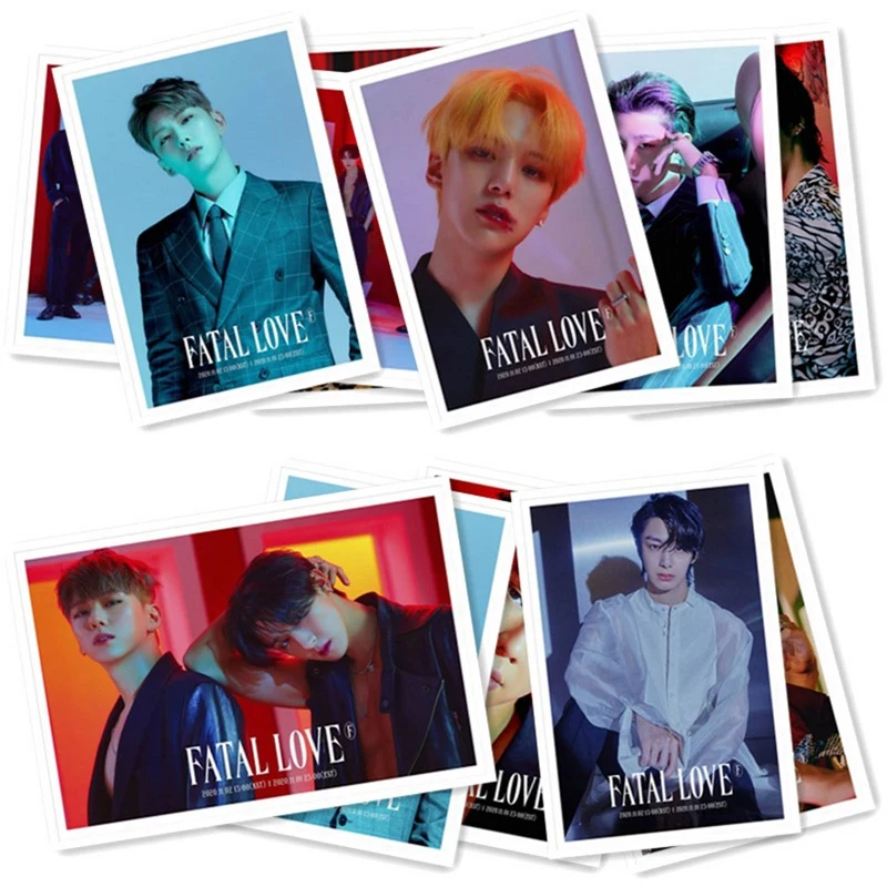 

40Pcs/Box Kpop Monsta X New Album FATAL LOVE LOMO Card Photocard Self Made Cards For Fans Collection Stationery