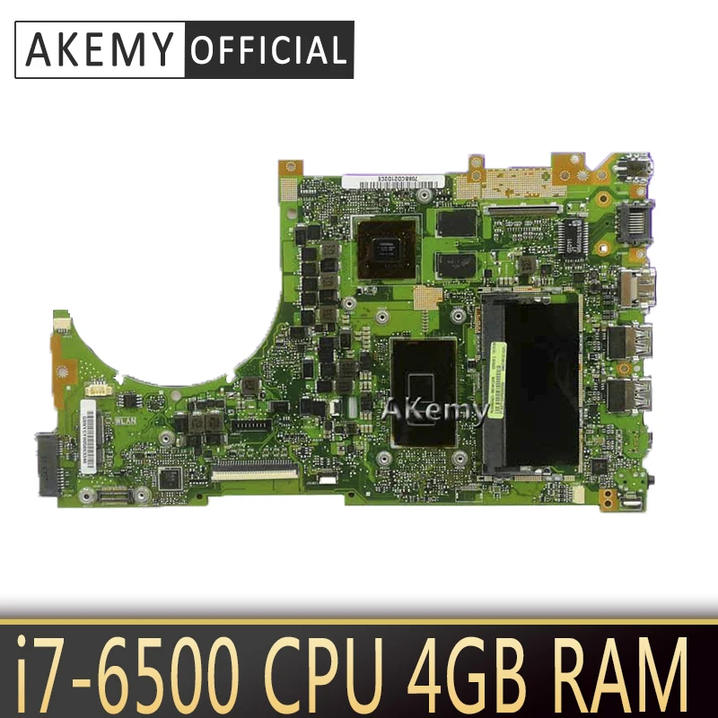 

Akemy Q553UB материнская плата для ноутбука ASUS Q553UB Q553UB Q553UQ Q553U Q553 тест оригинальная материнская плата 4G RAM/I7-6500U ЦП тест ОК