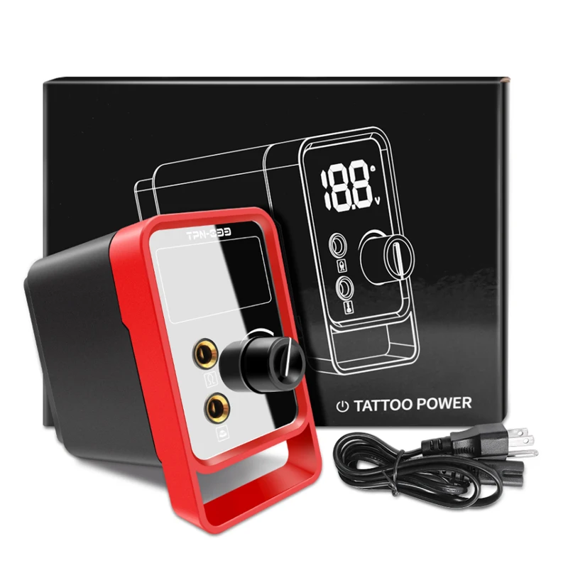 

KIME Tattoo Power Supply 2.5A Digital LCD Screen Power Supply With Mirror Surface Tattoo Rotary Machines Kit Tattoo Supplies
