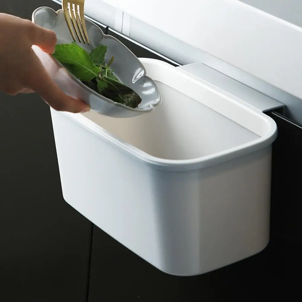 

Space-saving Hanging Trash Can High Durability PP Over the Door Waste Bucket Kitchen Tool Household Cleaning Tools