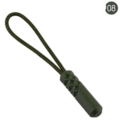 Army Green 10 шт молния Веревка пластиковая молния тяга с ремешком для рюкзака спортивный костюм одежды аксессуары молния Веревка для одежды - Цвет: Army Green