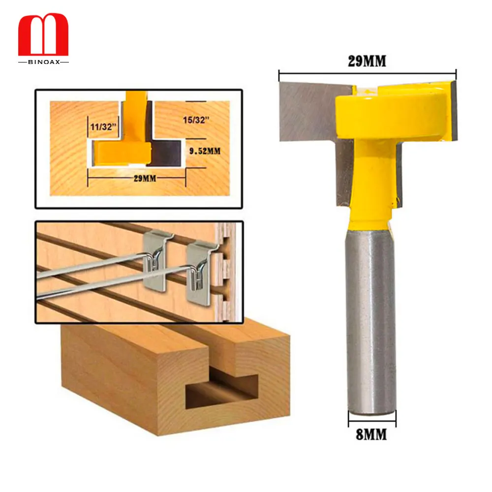 

BINOAX T-Slot Cutter Router Bit-8mm Shank