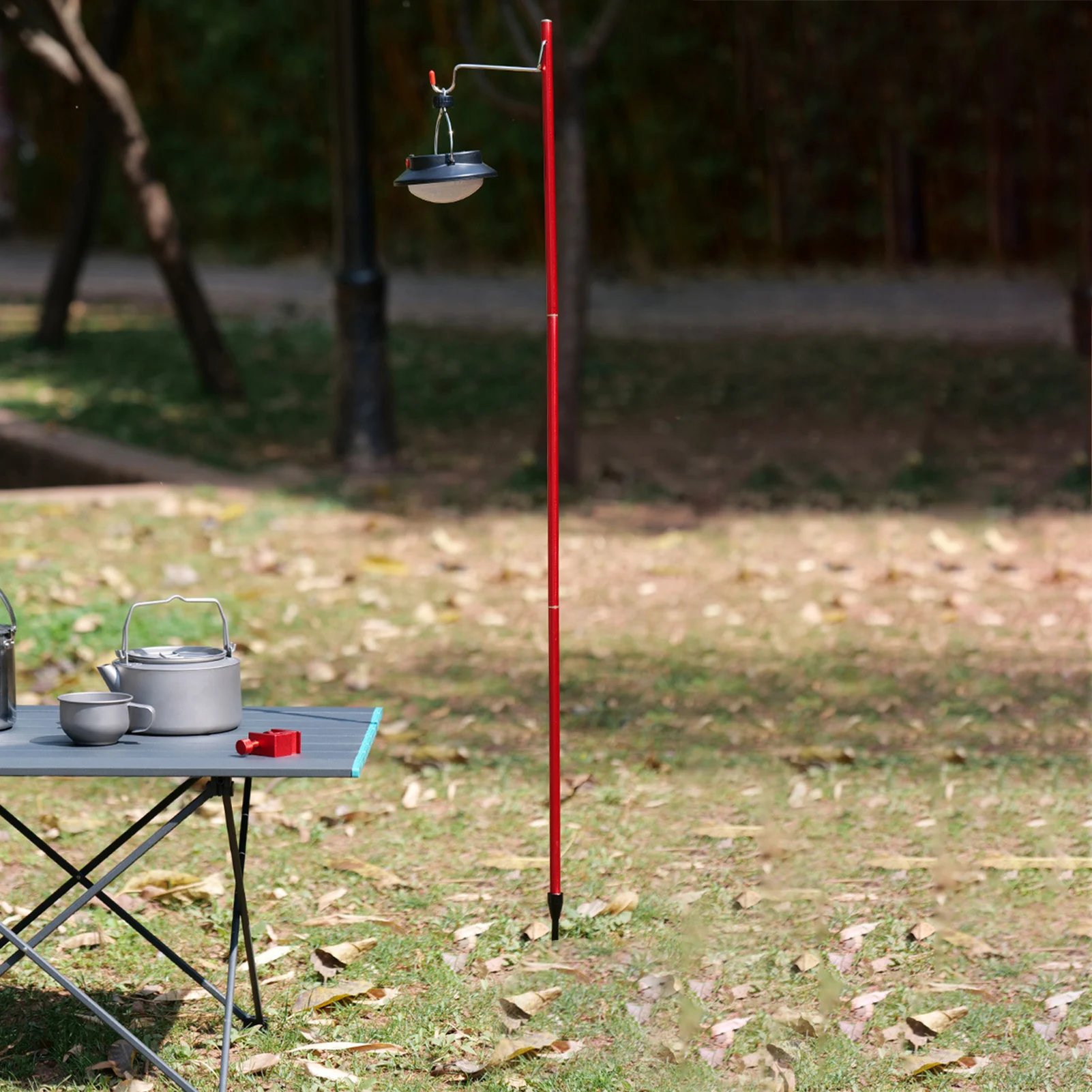 

Detachable Camping Tool Foldable Lamp Pole Outdoor Lantern Stand Tripod Bracket Holder Portable Light Hanging Rack Storage Bag
