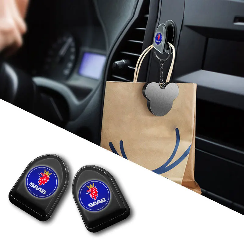

4Pc Car Seat Hook Portable Car Accessories for Saab 93 vector sport hatch pantalla android 95 900 9000 2021 logo Car Accessories