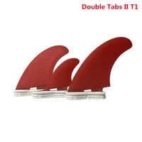 yepsurf double tabs ii t1 size fins red color fiberglass honeycomb surf good quality surf tri set double tabs ii fins
