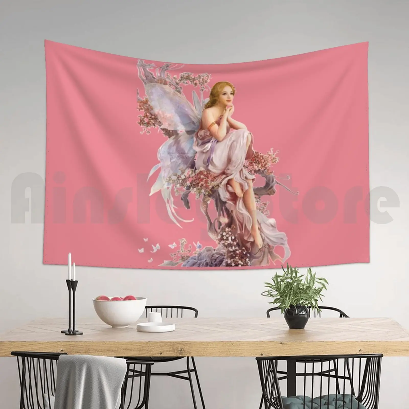 Красивый гобелен с улыбающимся ангелом для гостиной спальни милый Macbook