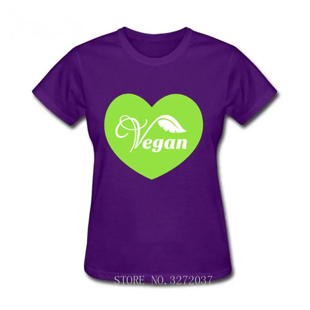 Casual Women'S GREEN VEGAN HEART Pink Tshirt Top Heart Print Cute Clothes Short Sleeve 2019 Summer T Shirt | Женская одежда