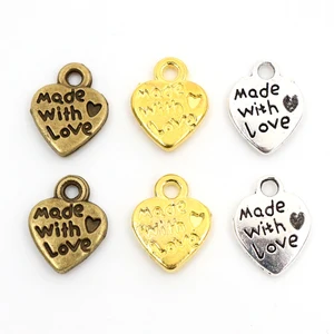 12x10 мм 30 шт античные посеребренные бронзовые и золотые цвета покрытые сердцем Подвески ручной работы: сделай сам для браслета ожерелье