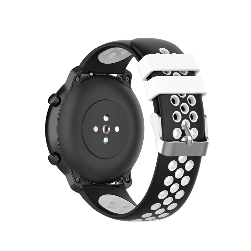 20 мм силиконовые ремешки для xiaomi huami Mijia кварцевый ремешок amazfit bip lite/galaxy Watch 42 мм Активный браслет металлическая пряжка
