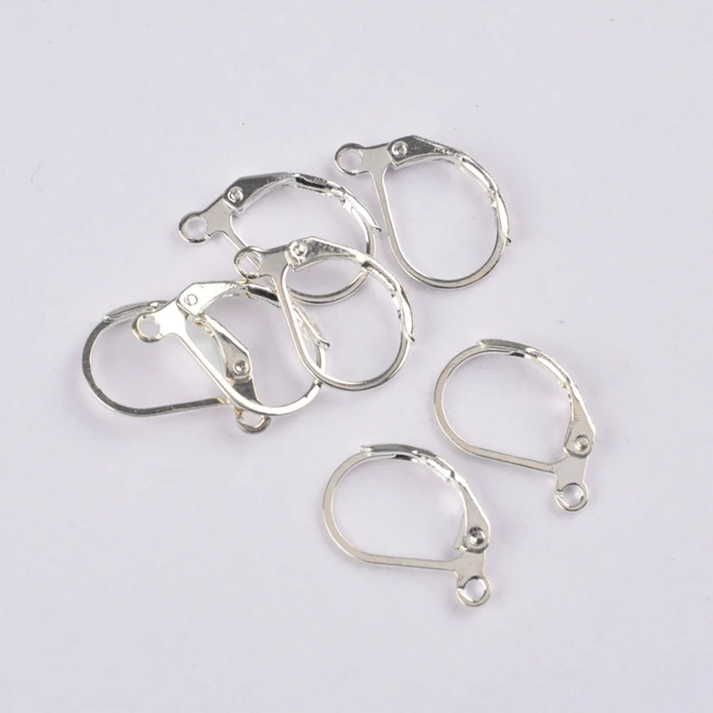 1000pcs Silver Plated Earrings Jewelry Components Handmade Beadings Findings Earring Leverback Earwire Clasps&Hooks