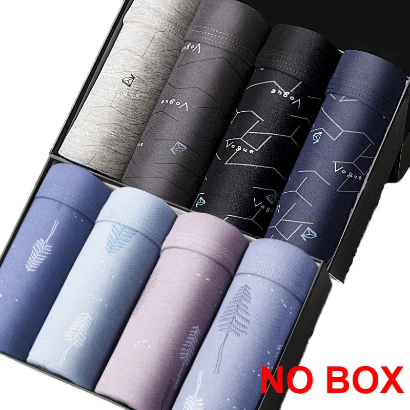 002 NO BOX Youlehe, 8 шт., мягкие мужские боксеры, шорты, мужское нижнее белье, сексуальные трусы, Модальные трусы, 3D u-образные выпуклые боксеры, удобные, Homme Cuecas - Цвет: 002 NO BOX