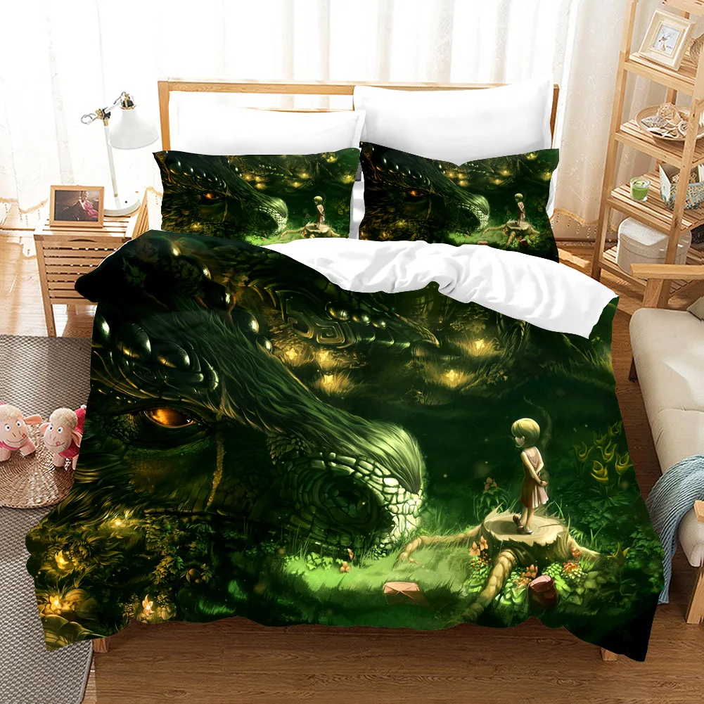 

3D Printed Dragon Bedding Set Design Duvet Cover And Pillowcase Boys Kids Comforter Bed Set Cartoon Bedclothes