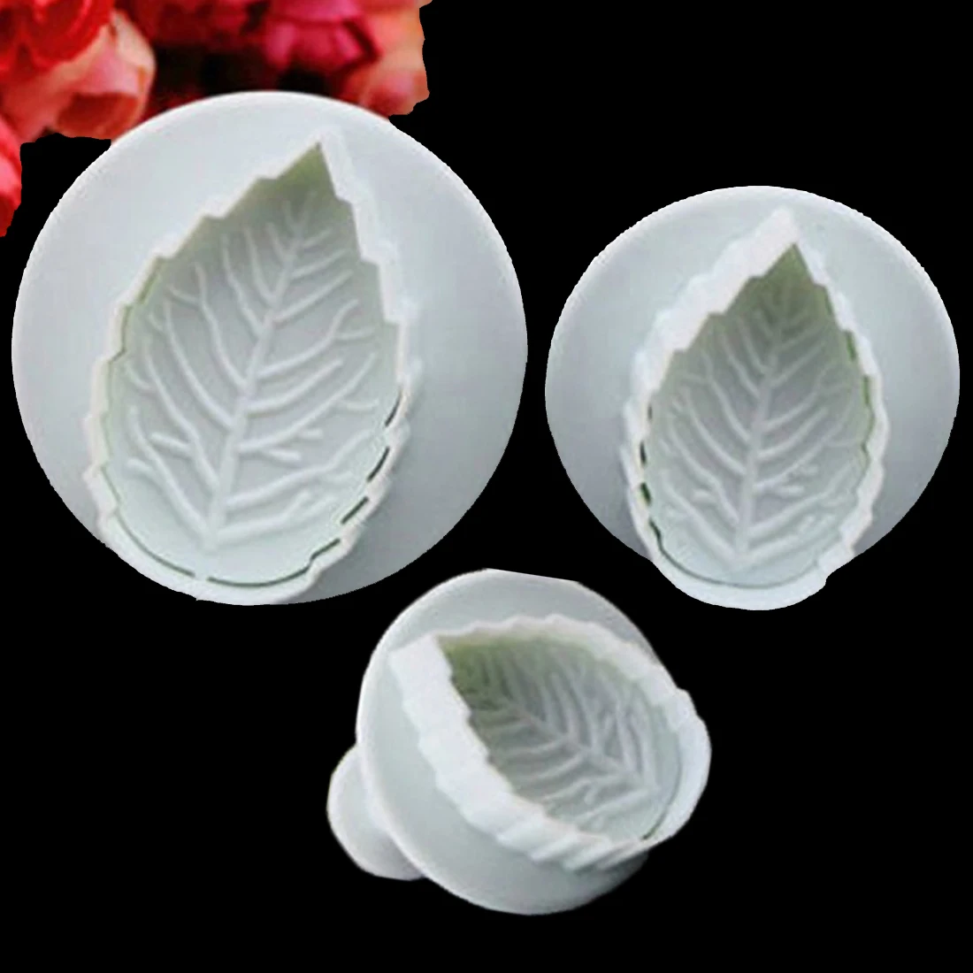 3 шт лист формы DIY белый пластиковый печенья торт Плунжер бисквит Фондант Резак