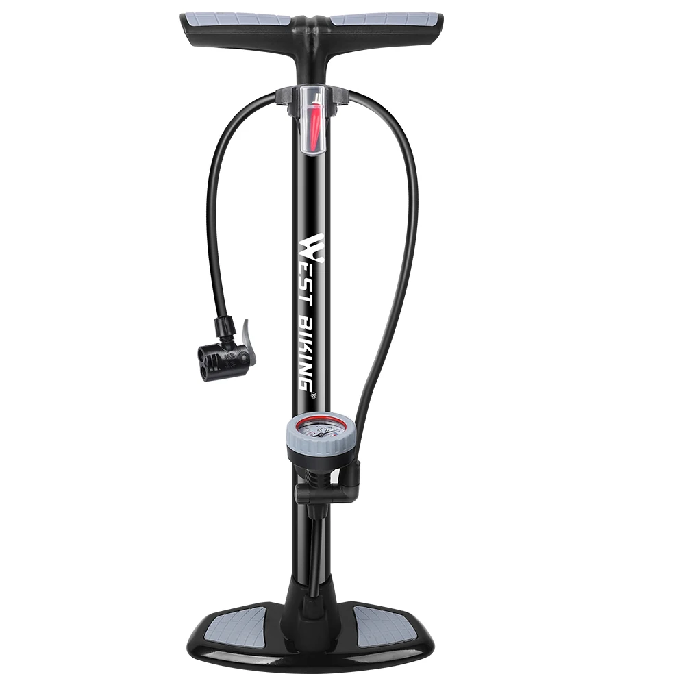 WEST BIKING 180PSI ножной насос для велосипеда высокого давления с манометром