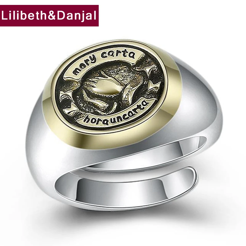 Регулируемая надпись молитвенная рука для мужчин и женщин 100% Стерлинговое