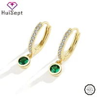 huisept trendy women earrings silver 925 jewelry with zircon gemstone drop earrings accessories for wedding party gift wholesale