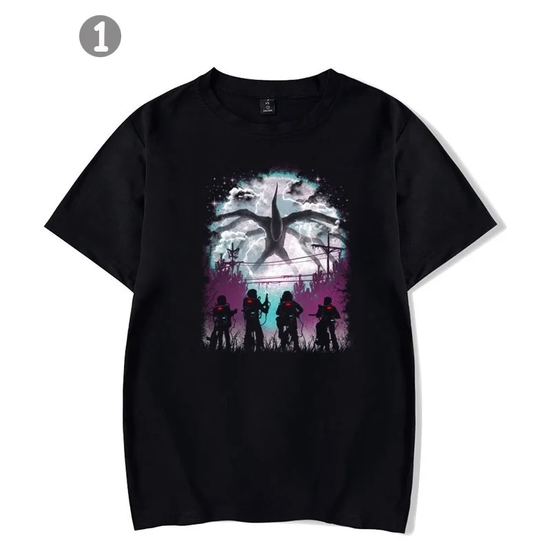 Футболки с принтом странные вещи Летние повседневные хлопковые футболки