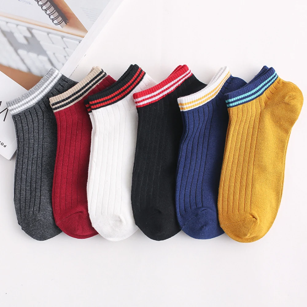 

Woman Socks Cotton носки женские Calcetines Mujer Sriped Casual New Fashion Sox Medias Chaussettes Ankle Sock Women Set 10 Pairs