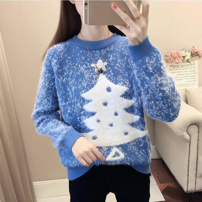 

Christmas Sweaters Women'S Clothes Plus Size 2020 Ladies Female Vintage For Oversize Winter Pullover Xmas Couple Friends D0507