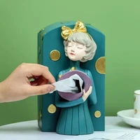 nordic bubble girl tissue box small sculpture creative cute living room coffee table decorations home good storage gifts