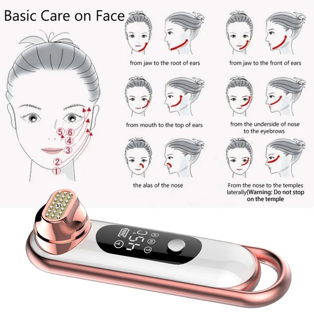 Эффективный прибор для ухода за кожей Электрический лифтинг лица разглаживает