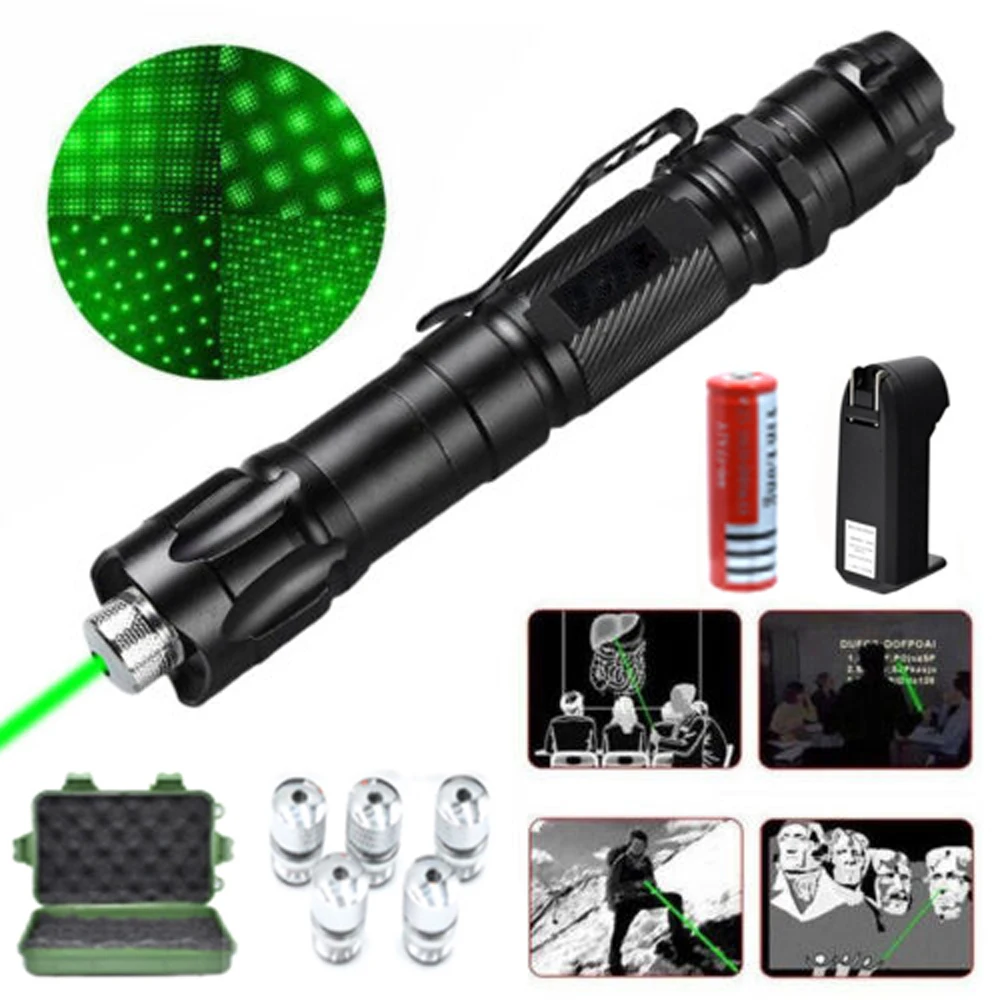 

Мощная зеленая лазерная указка, 5 мВт, 532 нм, зеленая точка, лазерный светильник, мощное лазерное устройство, тактическая лазерная ручка для о...