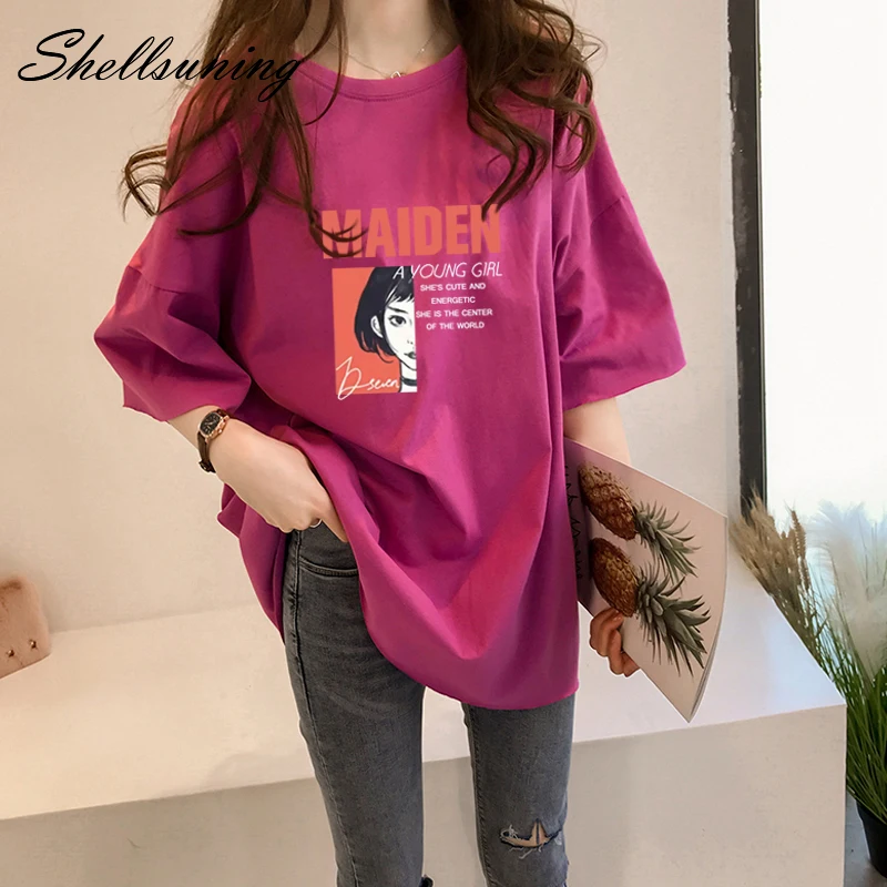 Shellsuning Футболка женская 2020 новые летние футболки с графическим принтом лица