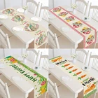 1 шт. счастливой Пасхи настольный флаг пасхальное яйцо кролик дорожка для стола скатерть весенняя пасхальная вечеринка украшение для 2022 домашний декор стола