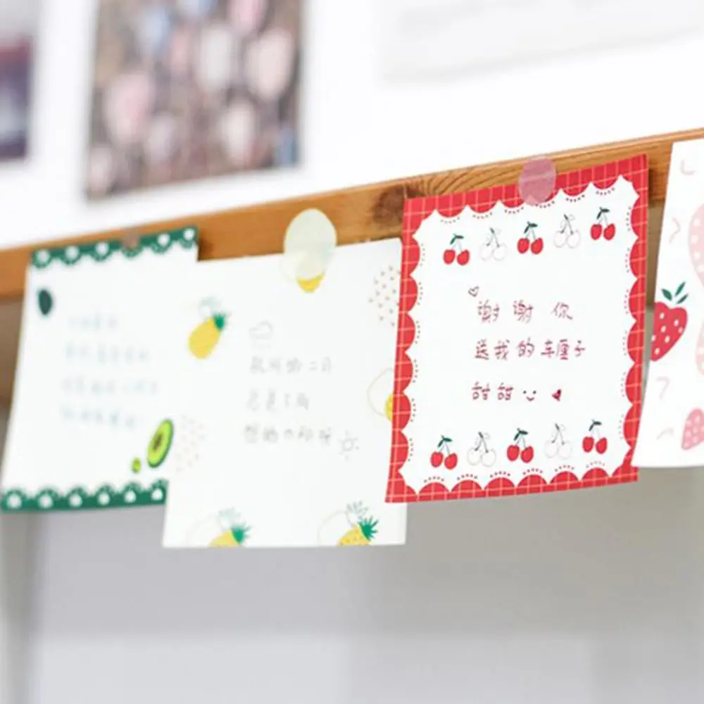 30 листов/упаковка милая розовая вишня клубника блокнот для заметок Kawaii корейские канцелярские Липкие заметки бумажные закладки для школьных учебников офисные принадлежности