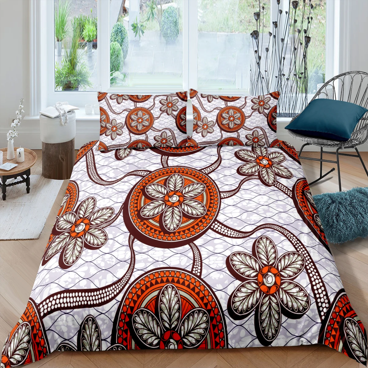 

ZEIMON 3D Bedding Set Queen Soft Bedclothes Twill Bohemian African Printed Duvet Cover with Pillowcase 2/3pcs Bed cover