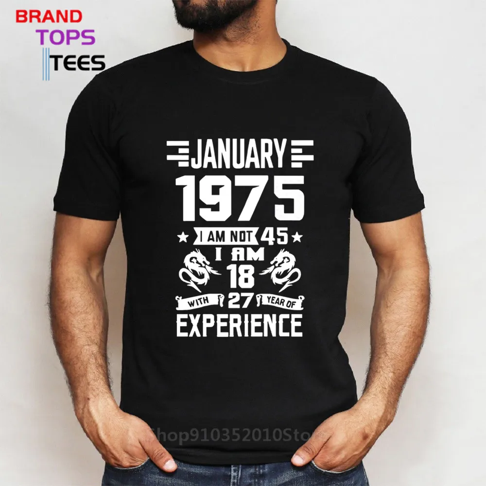 

Родился в январе 1975 года футболка с короткими рукавами дышащая футболка для мужчин повседневное модное платье с круглым воротником и корот...