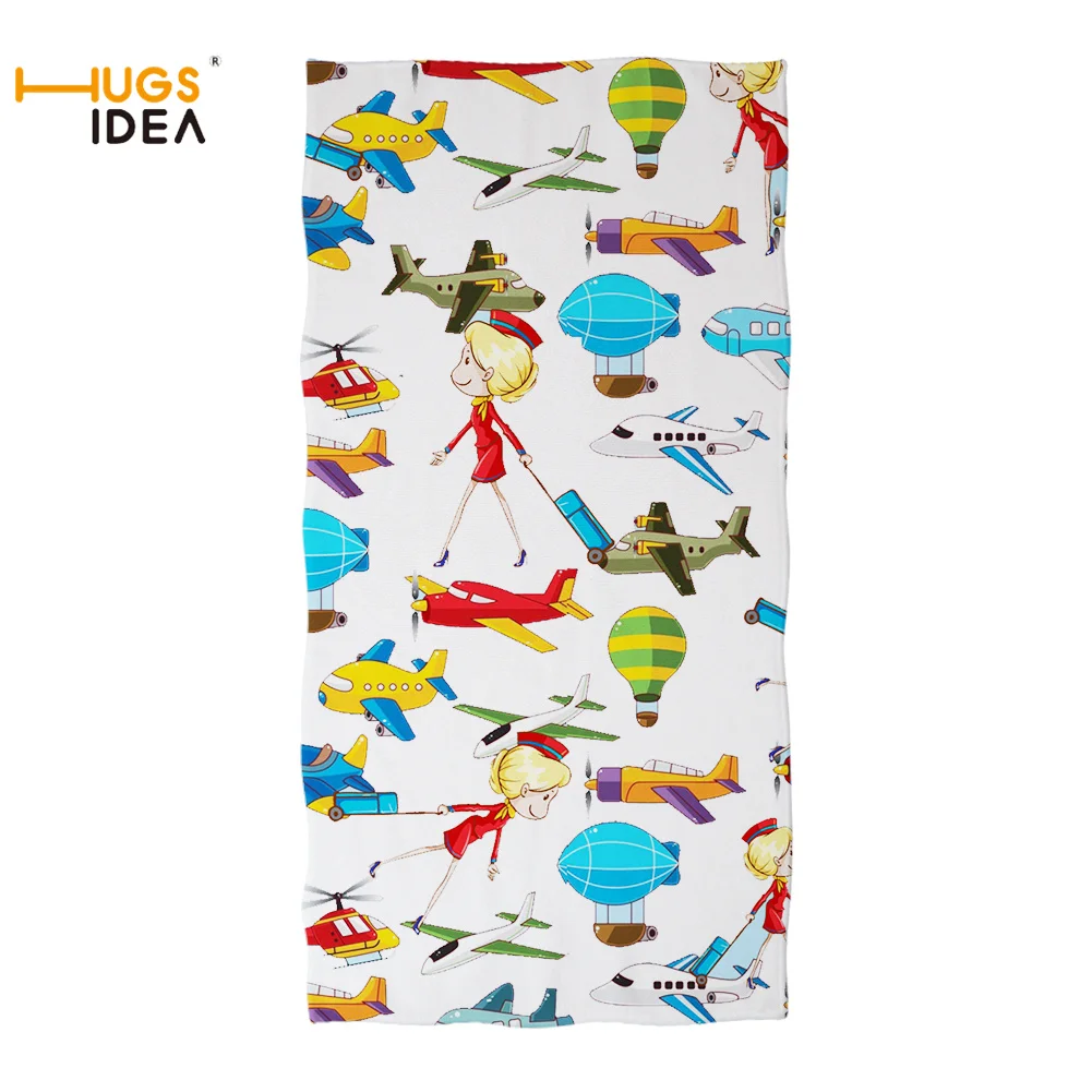 

HUGSIDEA Quick Dry Bath Towel Soft Travel Bath Towels For Children Cartoon Stewardess Brand Design Portable Towel For Gym Yoga