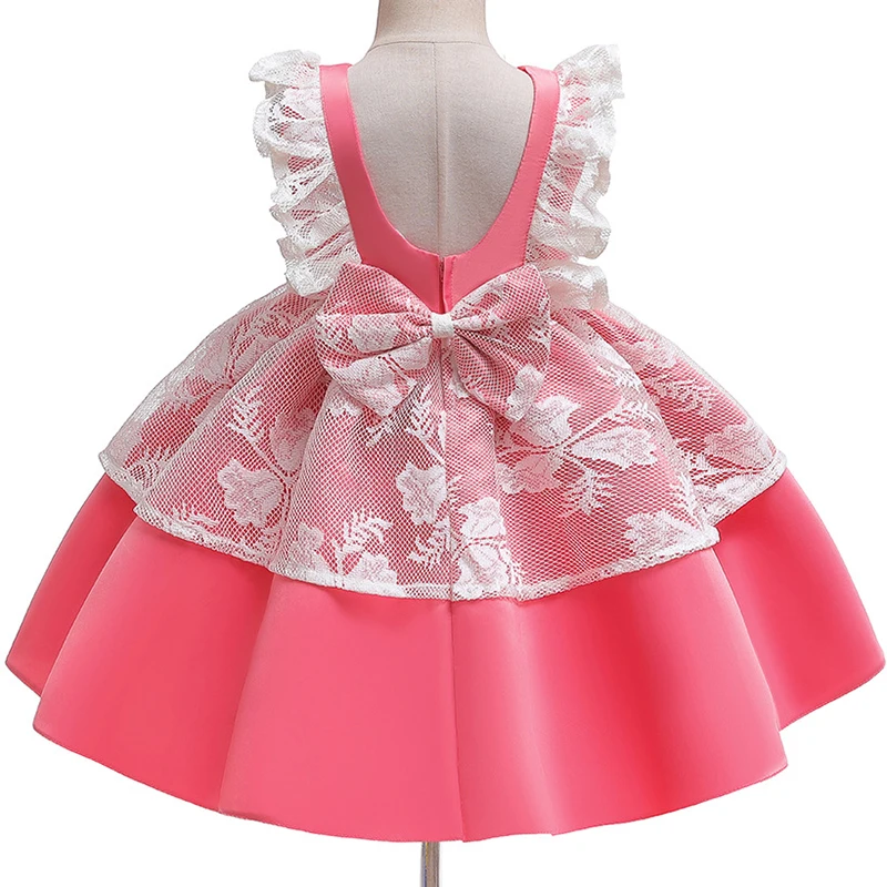 Детское кружевное платье с цветами для девочек | Детская одежда и обувь