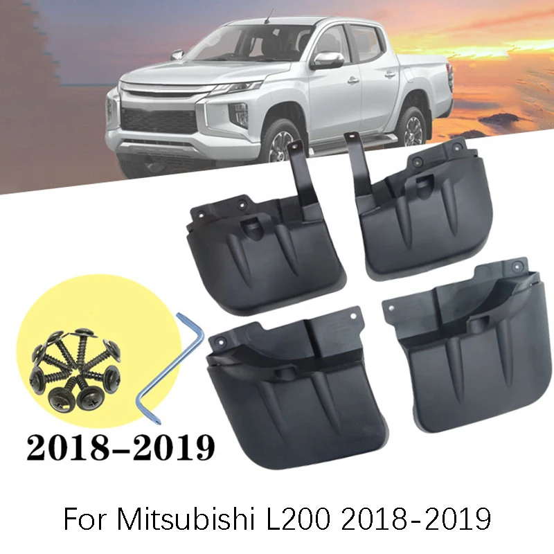 Для Mitsubishi L200 pickup 2018 2019 набор 4 автомобильных передних и задних брызговиков