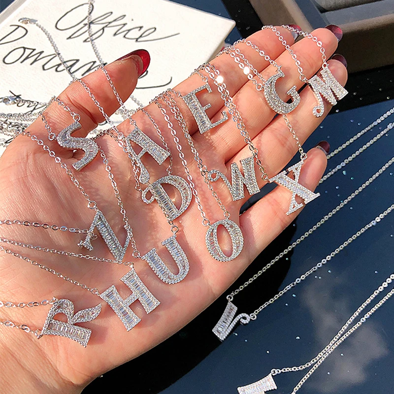 Ожерелье женское из серебра 925 пробы с подвеской в виде букв оригинала | Украшения