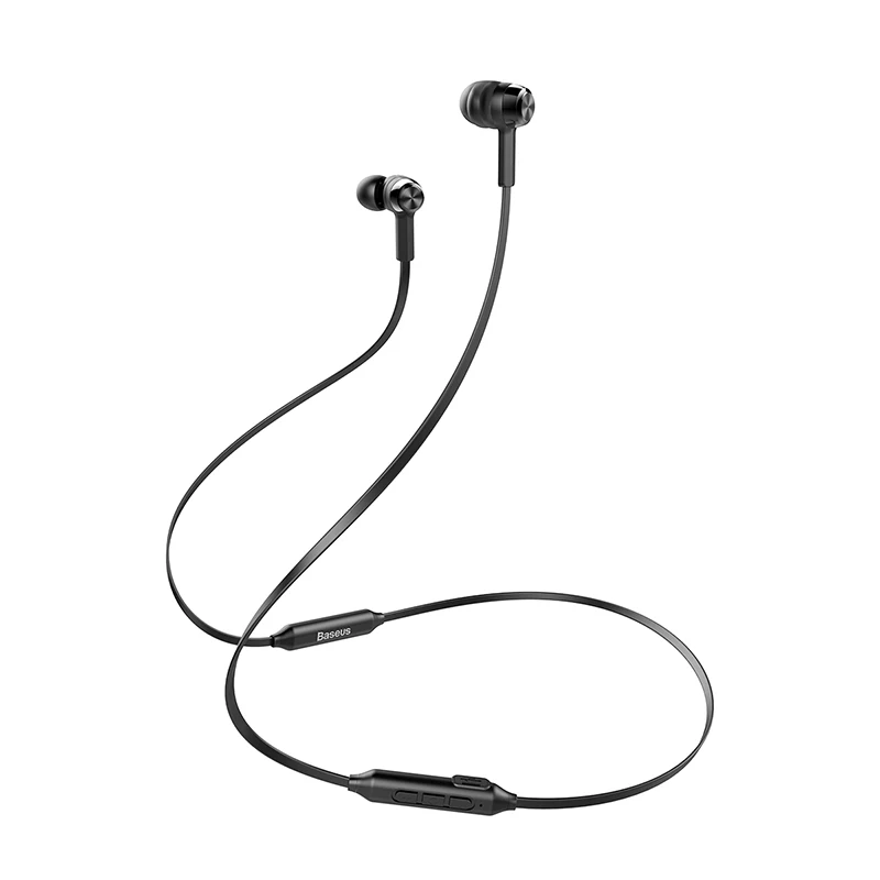 Baseus S06 Bluetooth наушники беспроводные магнитные шейные наушники громкой связи спортивные стерео наушники для samsung Xiaomi с микрофоном беспроводные наушники - Цвет: Earphone Black
