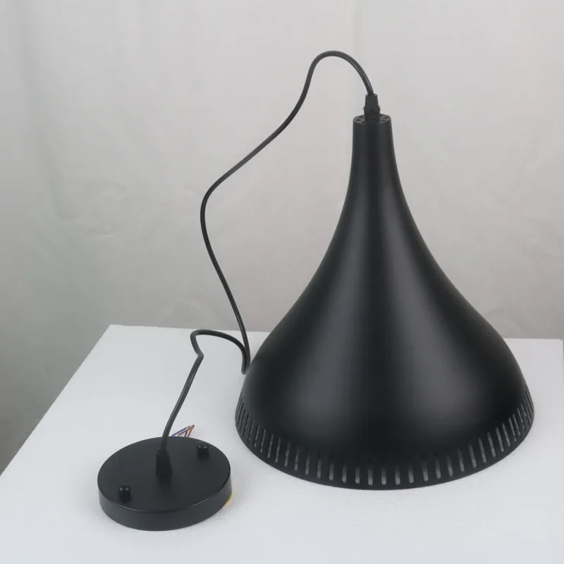 Американский Винтаж матовый черный D30cm металлический остров скамейка подвесной