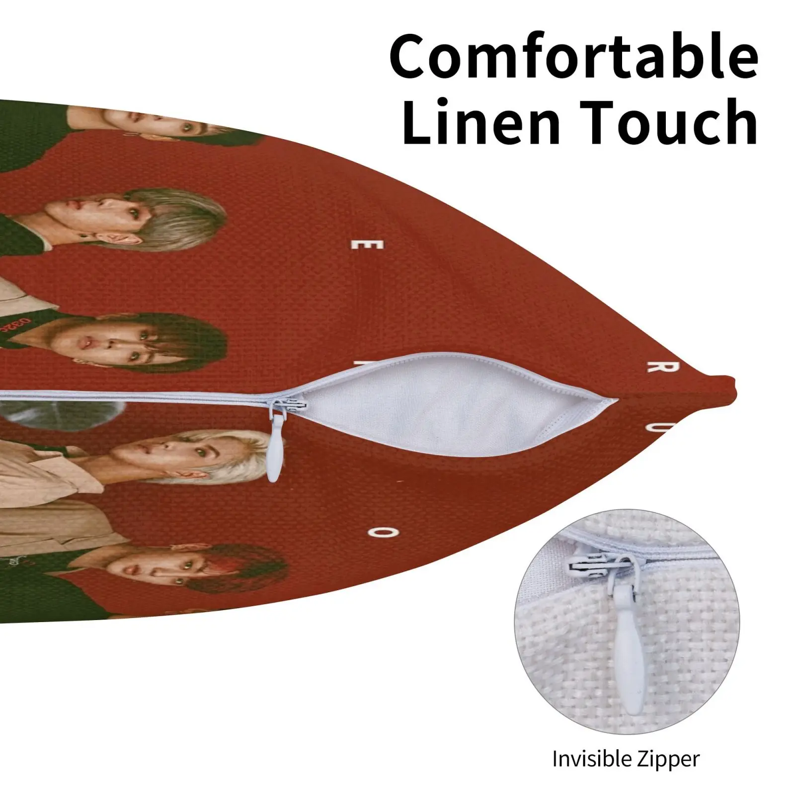 Подушка с индивидуальным дизайном из мягкой льняной бархатистой ткани с комфортным наполнителем "АСЕ" К-поп Парк Чжунхи Ли Донхун Воу Ким он.