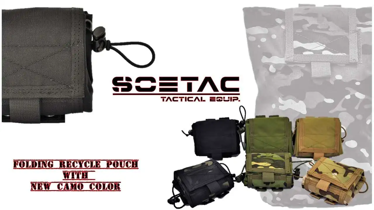 SOETAC Открытый тактический складной Molle поясная сумка рециркулирующая сумка