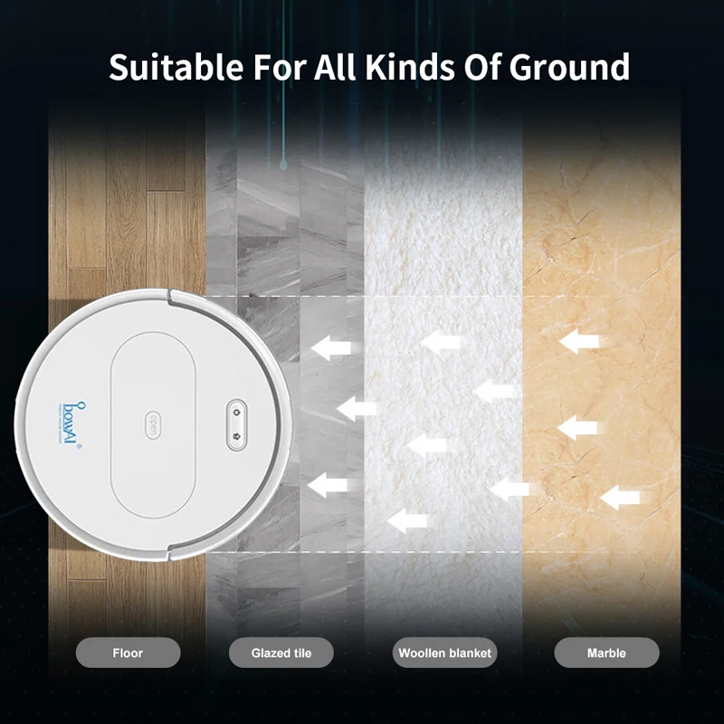 

Smart Sweeping Robot Vacuum Cleaner Low Noise Intelligent Anti-drop USB Rechargeable Dry Wet Dual Use Thin Body Sweeping Mop
