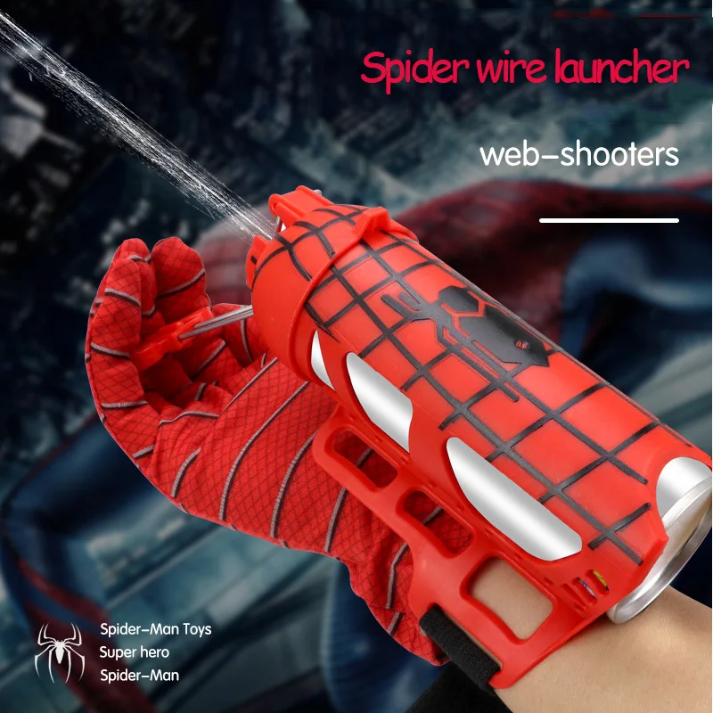 

Пусковое устройство Человек-паук, детские игрушки, подарки, перчатки ручной работы с экшн-персонажем Железного человека, перчатки для ролев...