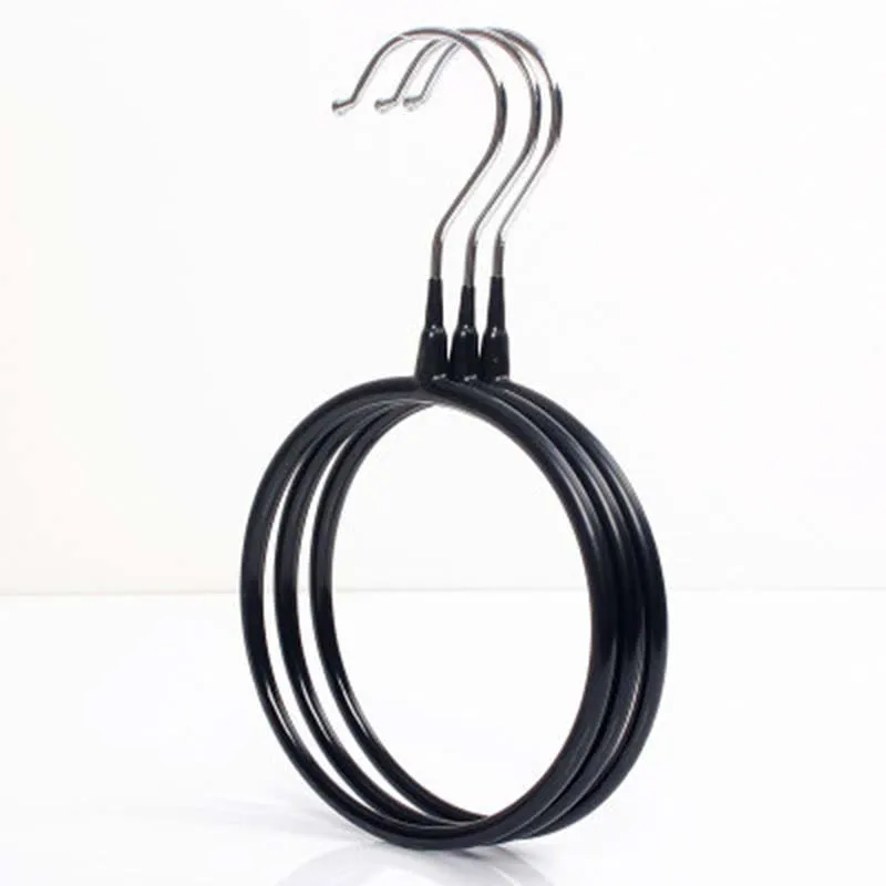1PC PVC Multifunctional Clothes Hanger Silk Scarf Storage Rack Shelf Toroidal Tie Garment Towel Holder | Дом и сад