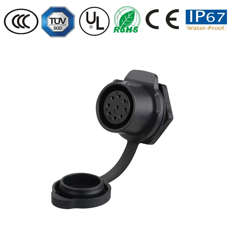 Waterproof Connector Cable Conductor male Plug Female Socket M20 9 Pin led Lamp/Electronic Equipment/Power Control | Обустройство