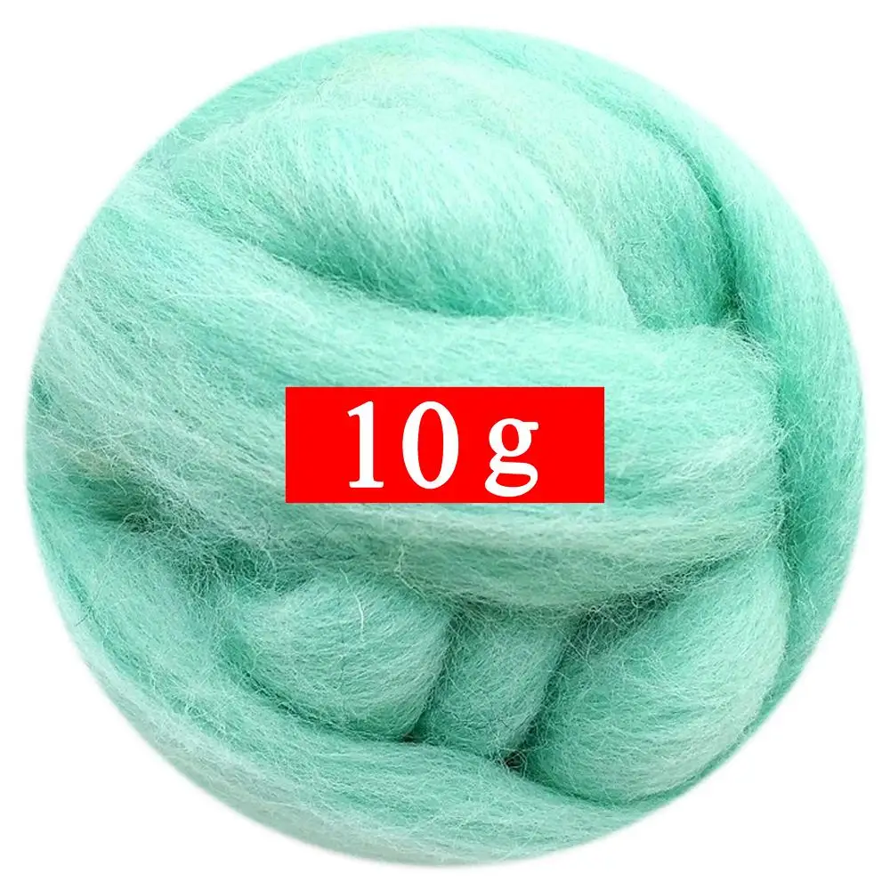 

10g Felting Wool (40 Colors) 19 Microns Super Soft Natural Wool Fiber for Needle Felting Kit 0.35 OZ Per Color (No. 34)