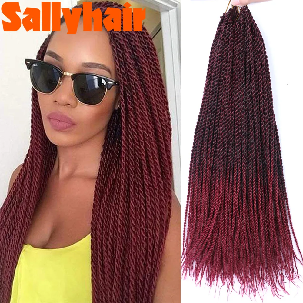 

SallyHair, плетеные волосы для наращивания, 14 дюймов, 18 Дюймов, 30 прядей/упаковка, Сенегальские твист-волосы, черные, коричневые, синтетические, в...