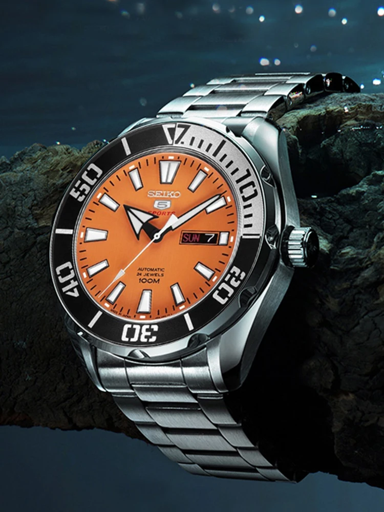 Оригинальные Seiko 5 Sprots мужские часы 10 бар водонепроницаемые Дайвинг Swming автоматические механические наручные часы глобальная гарантия